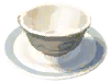Empty Dark Dragon Tea Cup
